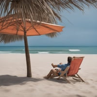 Relaxing At The Beach