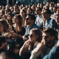 Gaggle Of People Listening To You